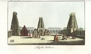 Bernieri Gallery: Indian pagodas to Vishnu and Lakshmi within