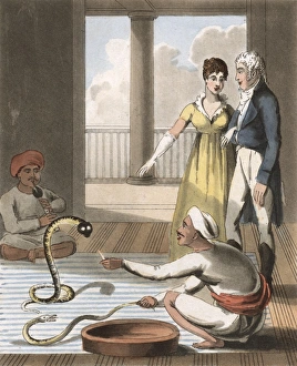 Indian Snake Catcher exhibits snakes before Europeans Indian Snake Catcher exhibits snakes before Europeans