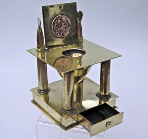 Ink-stand with inkwell - Badge of the Royal Engineers Ink-stand with inkwell - Badge of the Royal Engineers