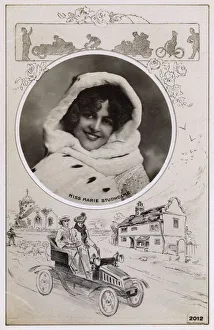 Inset circular portrait photograph of Miss Marie Studholme Inset circular portrait photograph of Miss Marie Studholme