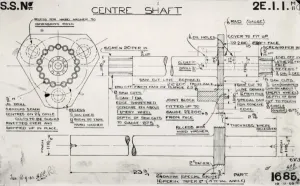 Mechanical Engineering Drawings Prints: ?Centre shaft? ? Lanchester drawing