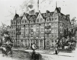 IMechE Building and Ladies Holding Parasols Print