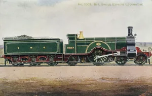 Inst. Of Mechanical Engineers Prints: Locomotive no 1007 Eight Foot Single Express Engine Print