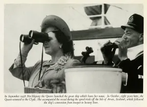 Inst. Of Mechanical Engineers Prints: HM the Queen Launches Namesake Ship Print 1946