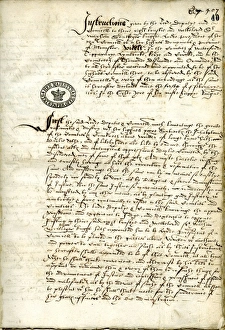 <b class=qtipBold><figcaption>Instructions for Munster 1565</figcaption></b><br>Instructions for Munster Feb 1565 p1 Date: 1565<br><em>© Mary Evans / National Archives</em> Instructions for Munster 1565