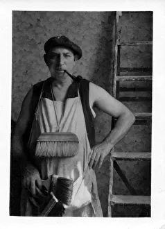 Interior Decorator with his brushes, ladder and pipe! Interior Decorator with his brushes, ladder and pipe!