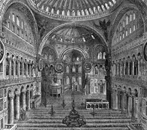 Interior of Hagia Sophia, Constantinople (Istanbul) Interior of Hagia Sophia, Constantinople (Istanbul)