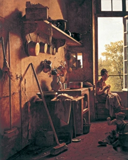 Interior of a kitchen by Martin Drolling Interior of a kitchen by Martin Drolling