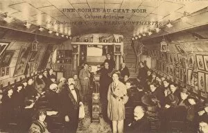 Images Dated 13th April 2015: The interior of Le Chat Noir, Montmartre, Paris, 1920s