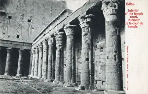 The interior of the Temple Court - Edfu The interior of the Temple Court - Edfu