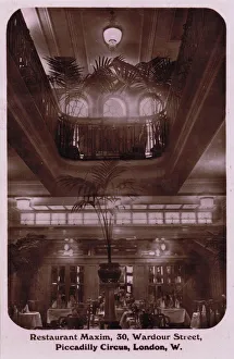 An interior view of Restaurant Maxim, London, 1920s An interior view of Restaurant Maxim, London, 1920s