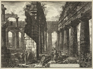 Interior view of the Temple of Neptune, Paestum, plate 13 Interior view of the Temple of Neptune, Paestum, plate 13