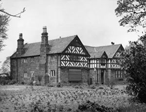 Irby Old Hall Cheshire Farmhouse Print 1950s England