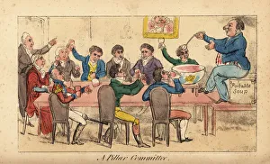 Irish gentlemen drinking punch at a committee meeting Irish gentlemen drinking punch at a committee meeting