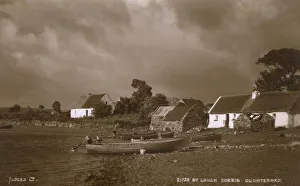 Irish Scene - Cottages of the banks of Lough Corrib, Ireland Irish Scene - Cottages of the banks of Lough Corrib, Ireland