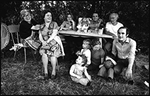 Italian family picnic, Florence, Italy Italian family picnic, Florence, Italy