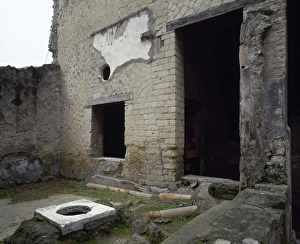 Italy. Herculaneum. House of the wooden partition wall Italy. Herculaneum. House of the wooden partition wall