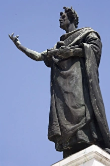 ITALY. Mantua. Statue of Virgil. Sculpture on ITALY. Mantua. Statue of Virgil. Sculpture on