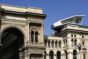Italy. Milan. Bar terrace atop building near Vittorio Emanue Italy. Milan. Bar terrace atop building near Vittorio Emanue