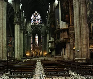 Images Dated 22nd March 2012: Italy. Milan. Cathedral. Gothic. 15th century. Interior