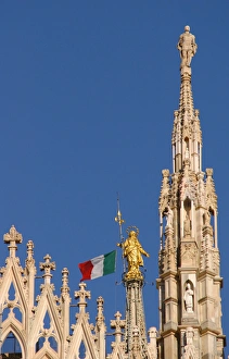 Italy. Milan Catheral. Madona del Duomo, by Giuseppe Perego Italy. Milan Catheral. Madona del Duomo, by Giuseppe Perego