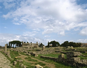 Italy. Paestum. Temple of Athena or Ceres Italy. Paestum. Temple of Athena or Ceres