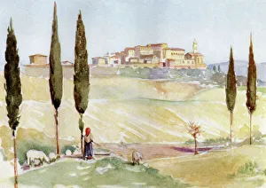 <b class=qtipBold><figcaption>Italy/Pienza 1910</figcaption></b><br>Pienza: view from outside the town Date: 1910<br><em>© Mary Evans Picture Library</em> Italy/Pienza 1910