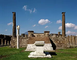 Corinthian Gallery: Italy. Pompeii. Temple of Apollo. Marbles altar, ionic colu