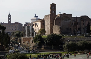 Italy. Rome. Basilica of Santa Francesca Romana next to the Italy. Rome. Basilica of Santa Francesca Romana next to the