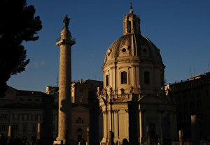Italy. Rome. Church of the Most Holy Name of Mary and Trajan Italy. Rome. Church of the Most Holy Name of Mary and Trajan