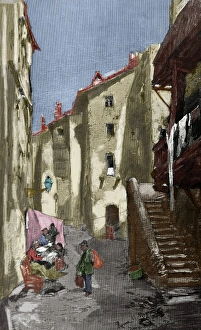 Italy. Rome. Drawing by Jose Maria Marques (1862-1936). Engr Italy. Rome. Drawing by Jose Maria Marques (1862-1936). Engr