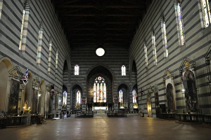 Italy. Siena. Basilica of San Francesco. Built in 13th centu Italy. Siena. Basilica of San Francesco. Built in 13th centu