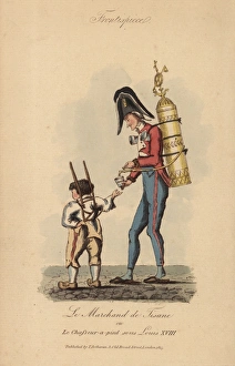 Itinerant seller of tissane with flask and cups Itinerant seller of tissane with flask and cups