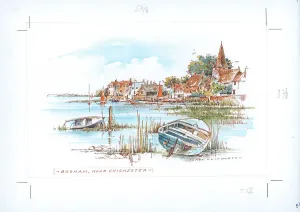 Prints of Bosham, near Chichester by Terry Whitworth Painting Prints: Bosham, near Chichester Print by Terry Whitworth