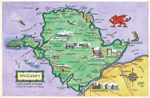 Anglesey Map Print by M. F. Peck