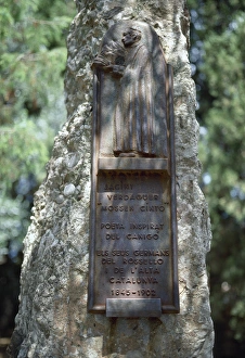 Jacint Verdaguer (1845-1902). Catalan poet. Monument. Perpin Jacint Verdaguer (1845-1902). Catalan poet. Monument. Perpin