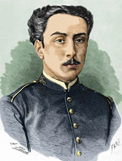 Jacinto Abarguer de Rey. Colored engraving Jacinto Abarguer de Rey. Colored engraving
