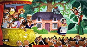 Jack and the Beanstalk being watched by teddy bears Jack and the Beanstalk being watched by teddy bears