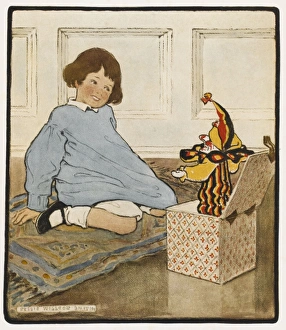 <b class=qtipBold><figcaption>Jack-In-The-Box</figcaption></b><br>A little boy enjoys playing with a jack-in-the-box.<br><em>© Mary Evans Picture Library</em> Jack-In-The-Box