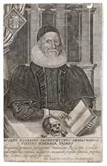 Prints of James Ussher Archbishop of Armagh County Armagh Prints: Engraved Print of James Ussher, Archbishop of Armagh