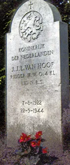 Jan van Hoof headstone, Dutch Wargraves Cemetery Jan van Hoof headstone, Dutch Wargraves Cemetery