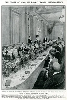 Janet Hogarth at Encyclopedia Britannica dinner 1910 Janet Hogarth at Encyclopedia Britannica dinner 1910