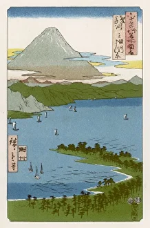 <b class=qtipBold><figcaption>Japan/Fujiyama 1858</figcaption></b><br>Fujiyama in the distance, with boats on the water in the foreground<br><em>© Mary Evans Picture Library</em> Japan/Fujiyama 1858