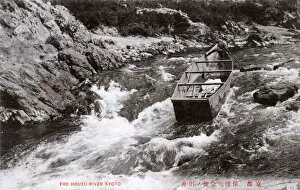 Poles Gallery: Japan - Poling a barge along the Hozu River