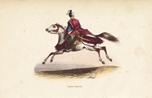 Japanese cavalryman with tunic over pantaloons Japanese cavalryman with tunic over pantaloons