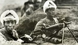 Gunner Gallery: Japanese machine gunners at Chinchow (Jinzhou), China