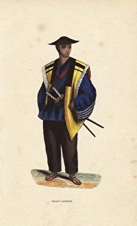 Japanese soldier wearing helmet, jacket, short Japanese soldier wearing helmet, jacket, short