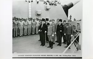 Signing Gallery: Japanese surrender delegation aboard the USS Missouri