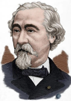 Jean-Baptiste Sebastian Frantz (1817-1899). Colored engravin Jean-Baptiste Sebastian Frantz (1817-1899). Colored engravin