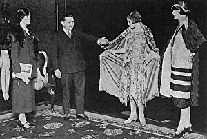 Jean Peron shows off two of his couture creations Jean Peron shows off two of his couture creations